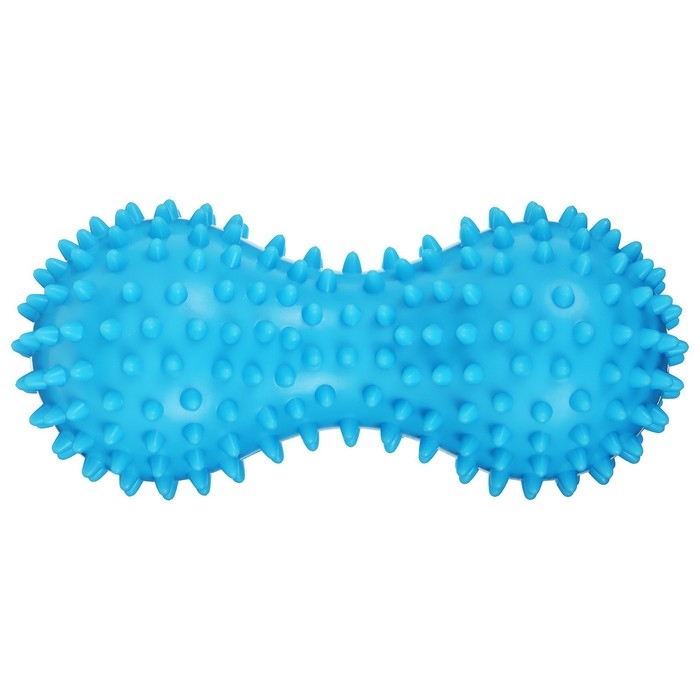 Мяч массажный ONLYTOP «Зайка», двойной, цвет голубой Мяч массажный ONLYTOP «Зайка», двойной, цвет голубой