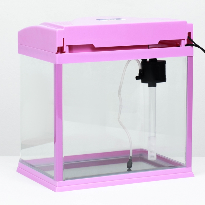 Аквариум SeaStar HX-320F в комплекте: LED-лампа, фильтр, 18 л, розовый Аквариум SeaStar HX-320F в комплекте: LED-лампа, фильтр, 18 л, розовый