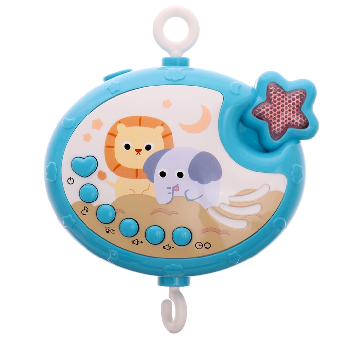 Музыкальный мобиль «Волшебные сны», русская озвучка, проекция, цвет голубой Музыкальный мобиль «Волшебные сны», русская озвучка, проекция, цвет голубой