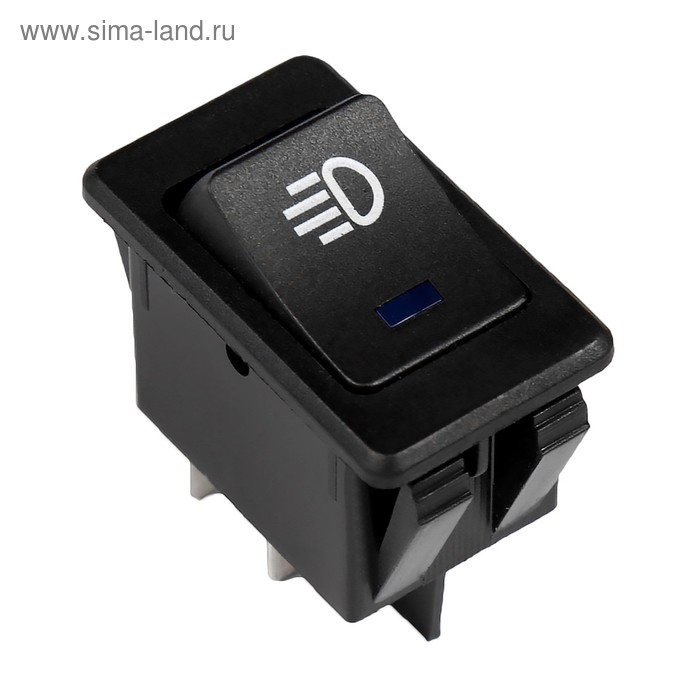 Кнопка выключатель, с подсветкой, пластик, чёрный Кнопка выключатель, с подсветкой, пластик, чёрный