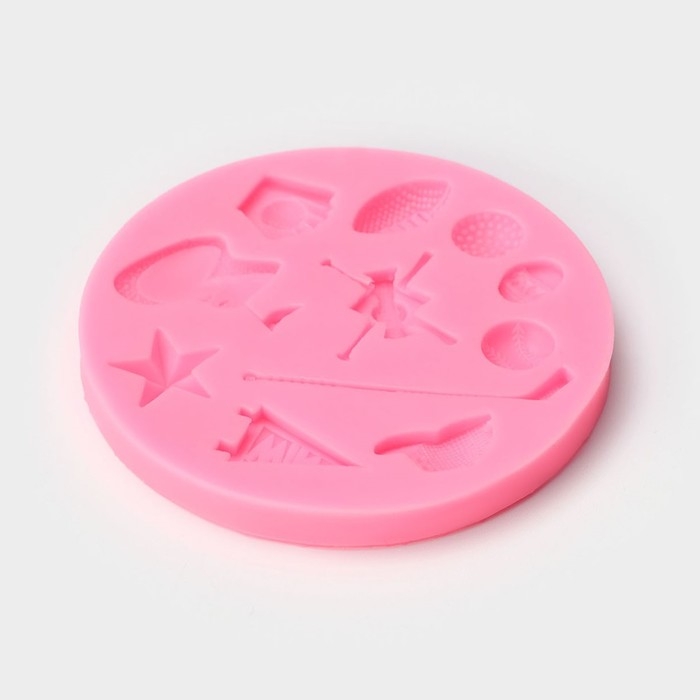 Молд «Гольф», силикон, 9,8×9,8×1 см, цвет МИКС Молд «Гольф», силикон, 9,8×9,8×1 см, цвет МИКС