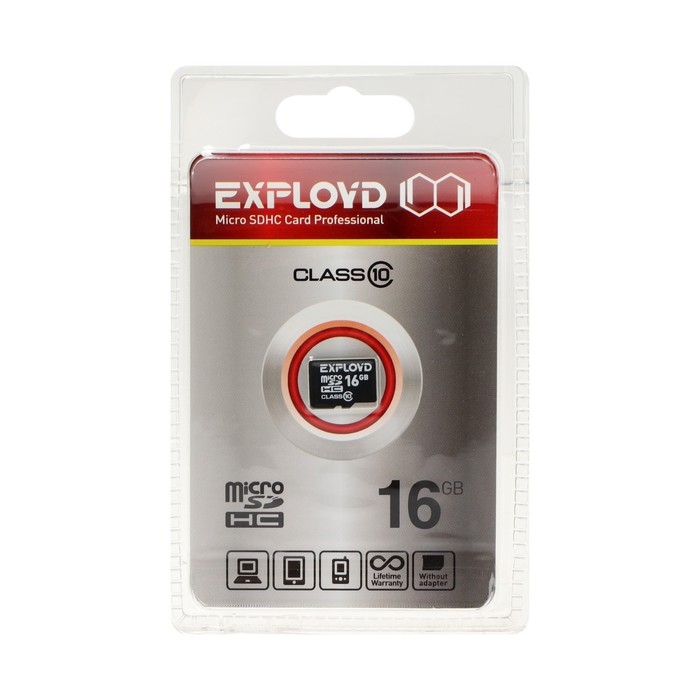 Карта памяти Exployd MicroSD, 16 Гб, SDHC, класс 10 Карта памяти Exployd MicroSD, 16 Гб, SDHC, класс 10