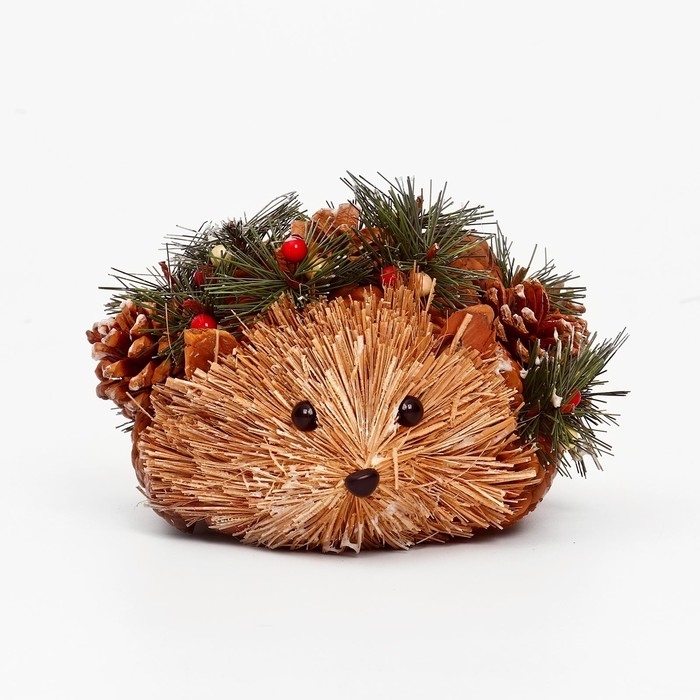 Декоративный сувенир из природных материалов «Ёжик» 17 × 17 × 12 см Декоративный сувенир из природных материалов «Ёжик» 17 × 17 × 12 см