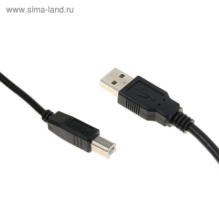 Кабель Luazon, USB A - USB B, для подключения принтера, 1.5 м, черный Кабель Luazon, USB A - USB B, для подключения принтера, 1.5 м, черный