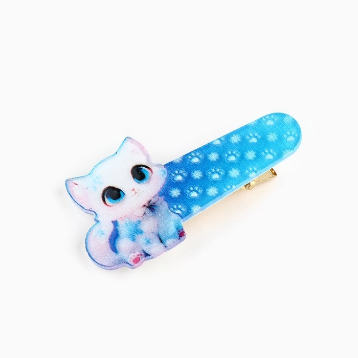 Заколка для волос новогодняя «Котик», на Новый год, 5 х 2,7 см Заколка для волос новогодняя «Котик», на Новый год, 5 х 2,7 см