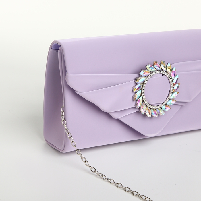 Сумка-клатч на магните, цвет фиолетовый