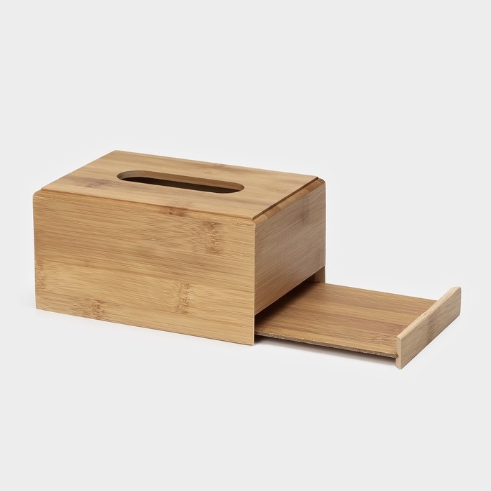 Салфетница Доляна «Комфорт», 17×11×9 см, бамбук Салфетница Доляна «Комфорт», 17×11×9 см, бамбук