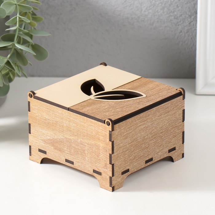 Шкатулка комбинированная  Шкатулка комбинированная "Листочки" 10,5х10х7 см