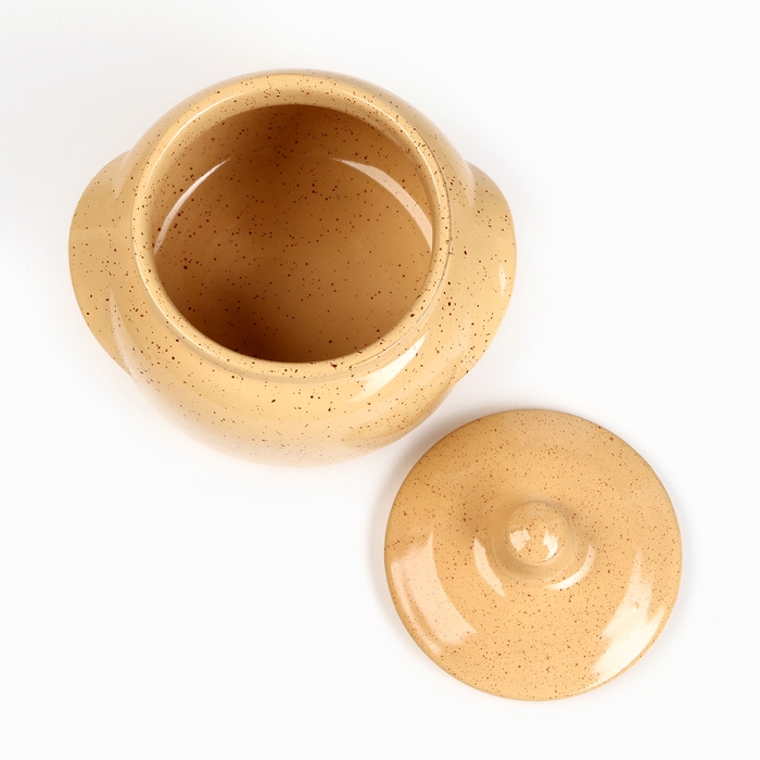 Горшок керамический для запекания  Горшок керамический для запекания "Новарусса №5" 0,5л / 14х12см, каракум