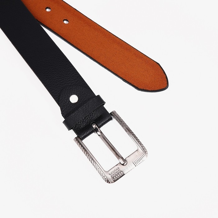 Ремень мужской, ширина 3.5 см, винт, пряжка металл, цвет чёрный Ремень мужской, ширина 3.5 см, винт, пряжка металл, цвет чёрный