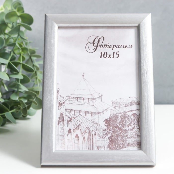 Фоторамка сосна с19 серебро 10х15 см (пластиковый экран) Фоторамка сосна с19 серебро 10х15 см (пластиковый экран)