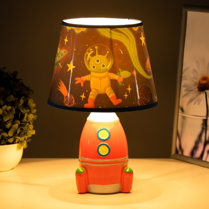 Настольная лампа  Настольная лампа "Космический корабль " Е14 15Вт МИКС 20х20х31 см RISALUX