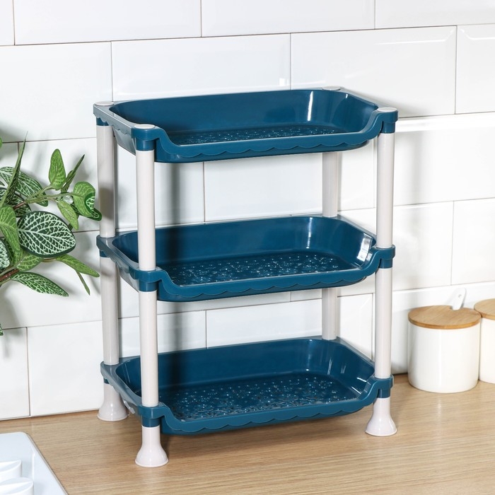 Этажёрка настольная 3 яруса «Пастель», цвет МИКС Этажёрка настольная 3 яруса «Пастель», цвет МИКС