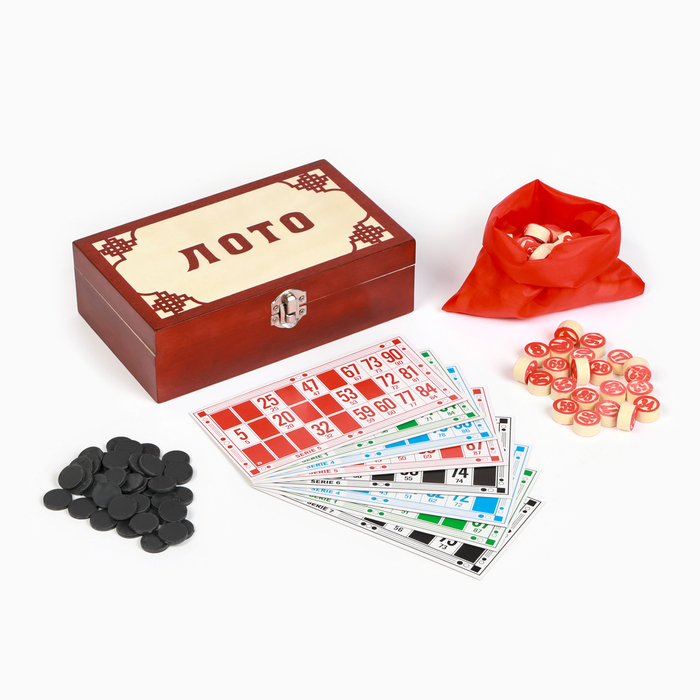 Русское лото, настольная игра  Русское лото, настольная игра "Подарочное", 90 бочонков, 48 карточек, карточка 16.5 х 8.5 см