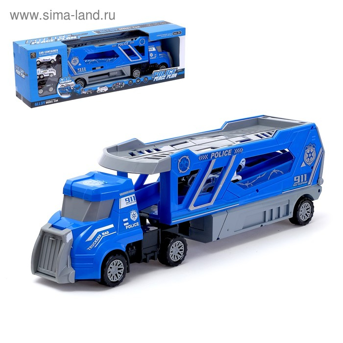 Грузовик инерционный &laquo;Полицейский автовоз&raquo; с 3 машинами