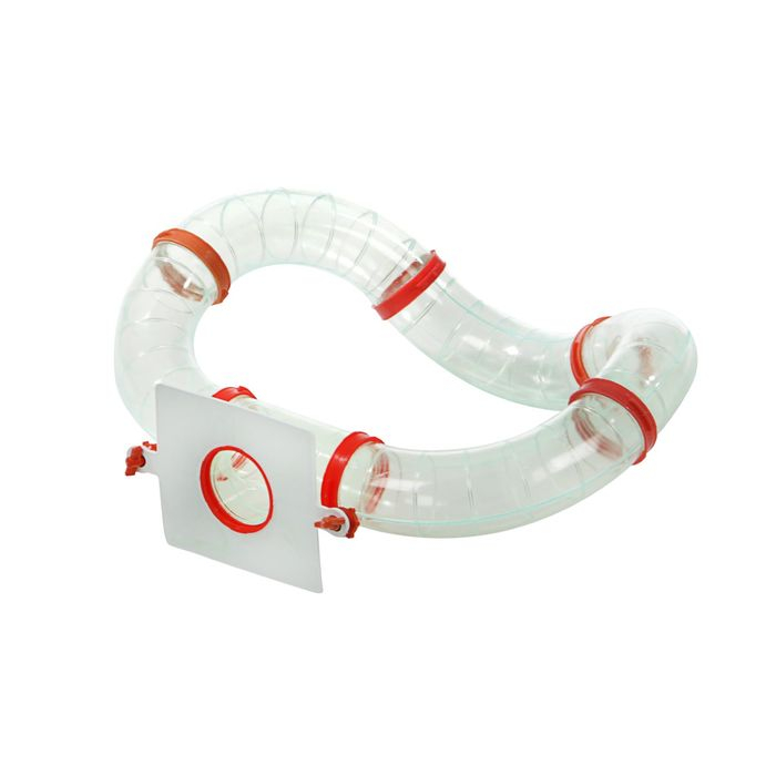 Лабиринт №6 с переходом (6 трубных элементов, диаметр 6 см), микс цветов Лабиринт №6 с переходом (6 трубных элементов, диаметр 6 см), микс цветов