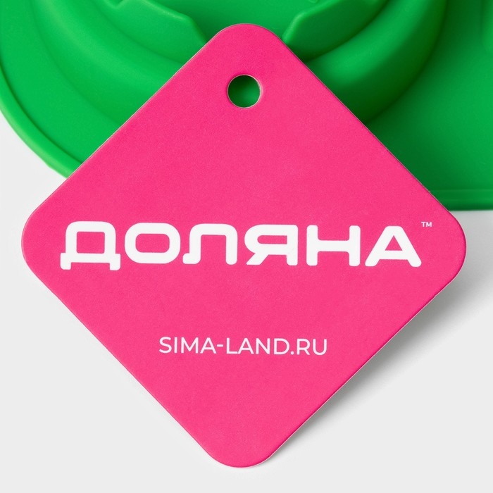Форма для выпечки новогодняя Доляна «Новогодний набор», силикон, 20,5×22×3,5 см, 6 ячеек, цвет зелёный Форма для выпечки новогодняя Доляна «Новогодний набор», силикон, 20,5×22×3,5 см, 6 ячеек, цвет зелёный