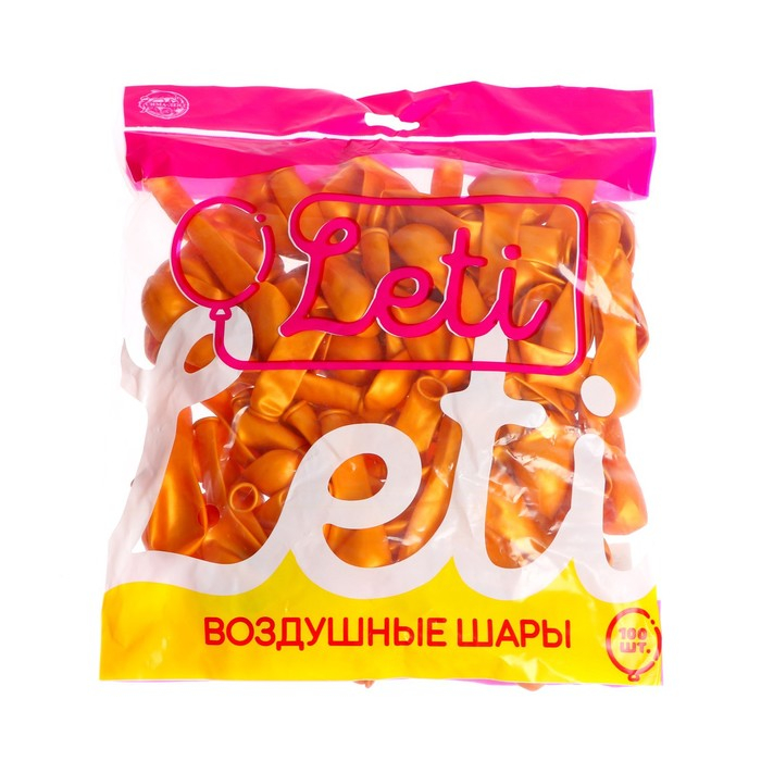 Шар латексный 5 Шар латексный 5", металл, набор 100 шт., водные бомбочки, цвет золото