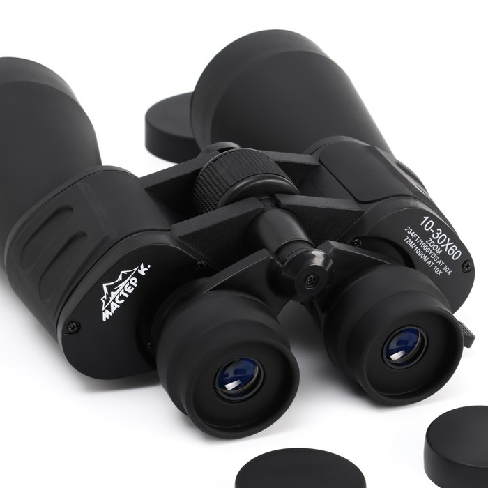 Бинокль 10-30х60,  Бинокль 10-30х60, "Командир", с регулируемым зумом 10-30, черный, линзы рубин