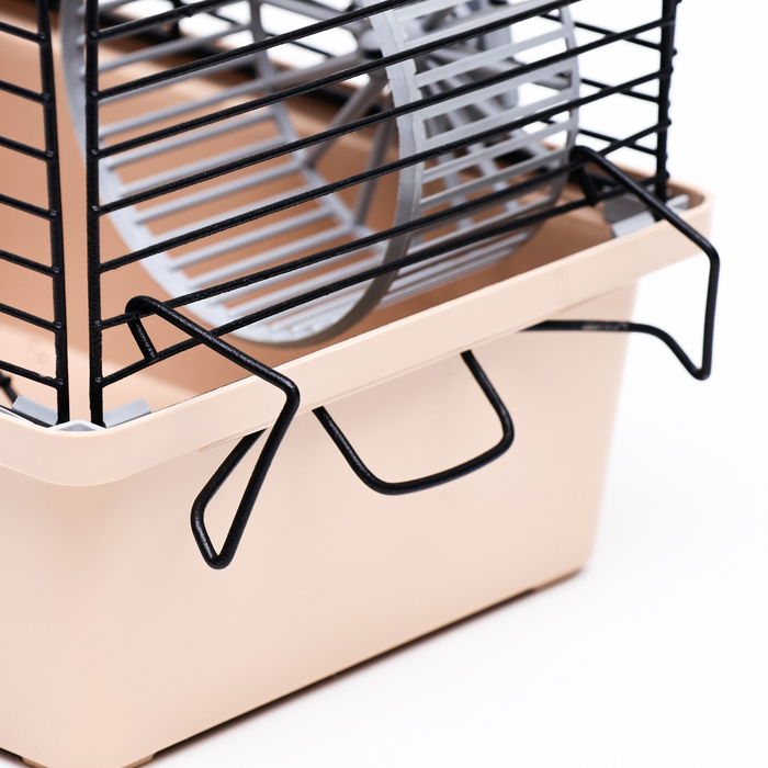 Клетка-мини для грызунов Клетка-мини для грызунов "Пижон" №2, укомплектованная, 27 х 15 х 16 см, бежевая