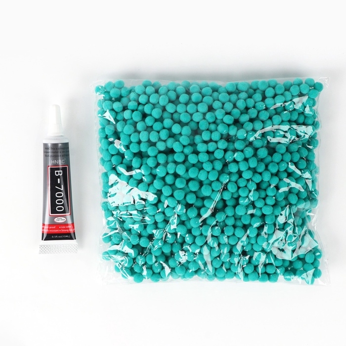 Игрушка помпонами Игрушка помпонами "Медведь", цвет мятный ТМП