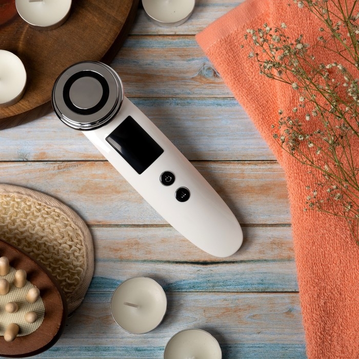 Массажёр для чистки лица LEM-03, ИК-подогрев, 3 скорости, АКБ, 500 мАч, от USB, белый Массажёр для чистки лица LEM-03, ИК-подогрев, 3 скорости, АКБ, 500 мАч, от USB, белый