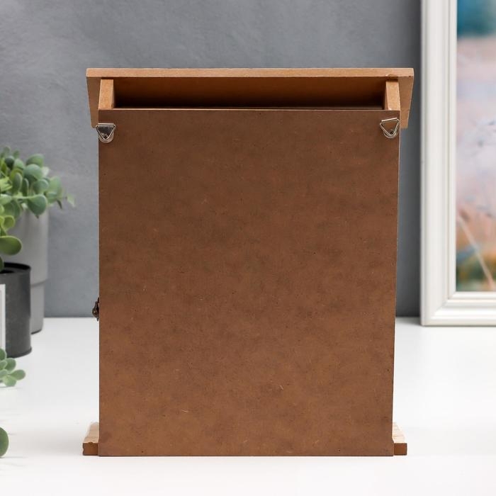 Ключница дерево 6 крючков Ключница дерево 6 крючков "Кактусы в горшочках. Home" 26,8х21,7х6 см