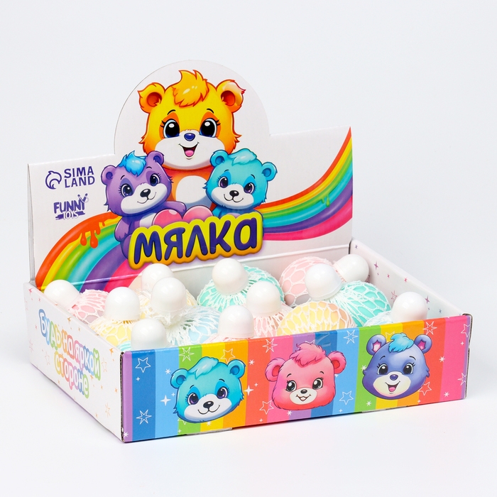 Антистресс сквиш мялка «Мишки», с пастой, в шоубоксе Антистресс сквиш мялка «Мишки», с пастой, в шоубоксе