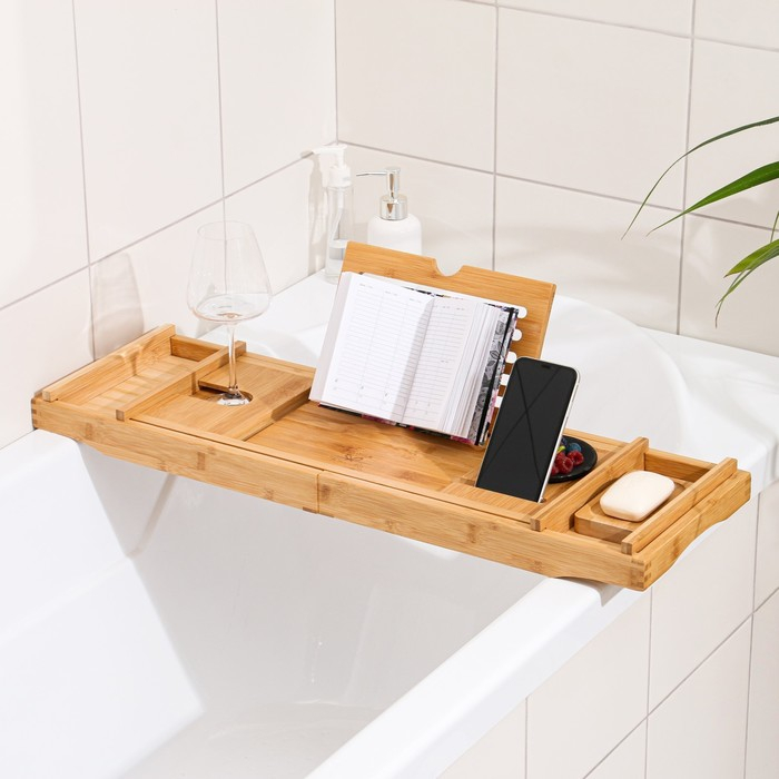 Столик- винница для ванны, большой, 75 (109) х 23 х 4,5 см, дерево Столик- винница для ванны, большой, 75 (109) х 23 х 4,5 см, дерево