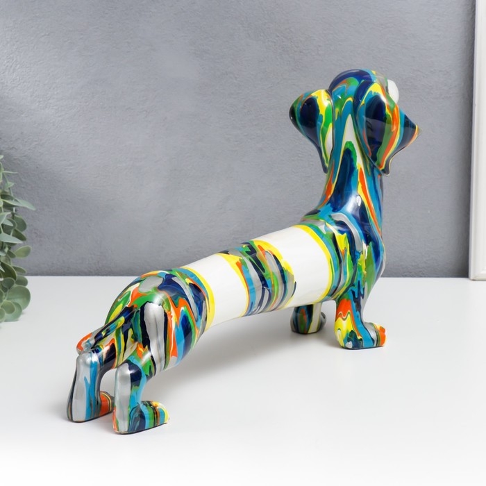 Сувенир полистоун Сувенир полистоун "Такса" подтёки краски 22,5х11х43 см