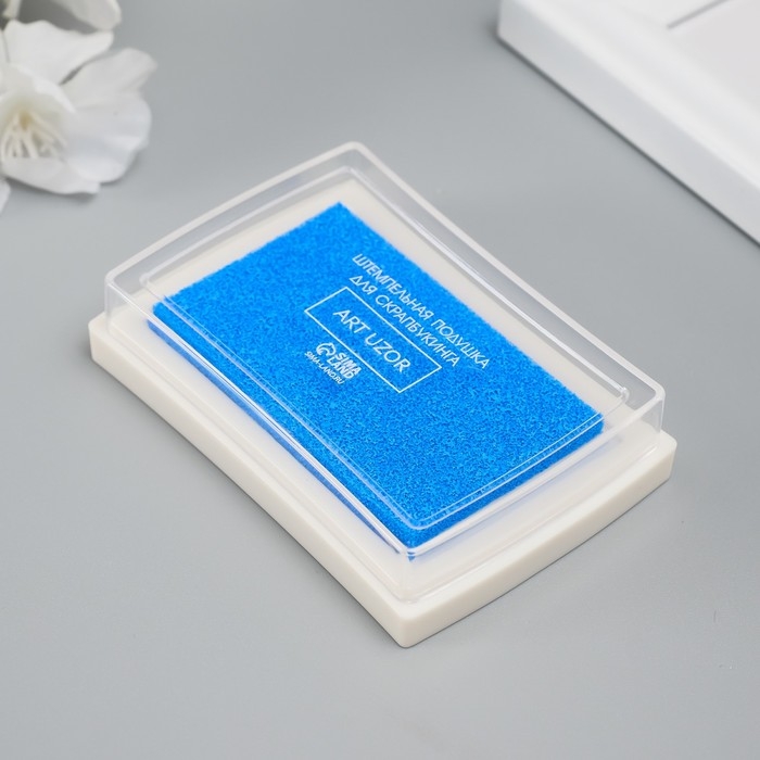 Штемпельная подушка "Голубое небо" 7,7х5,2х1,8 см