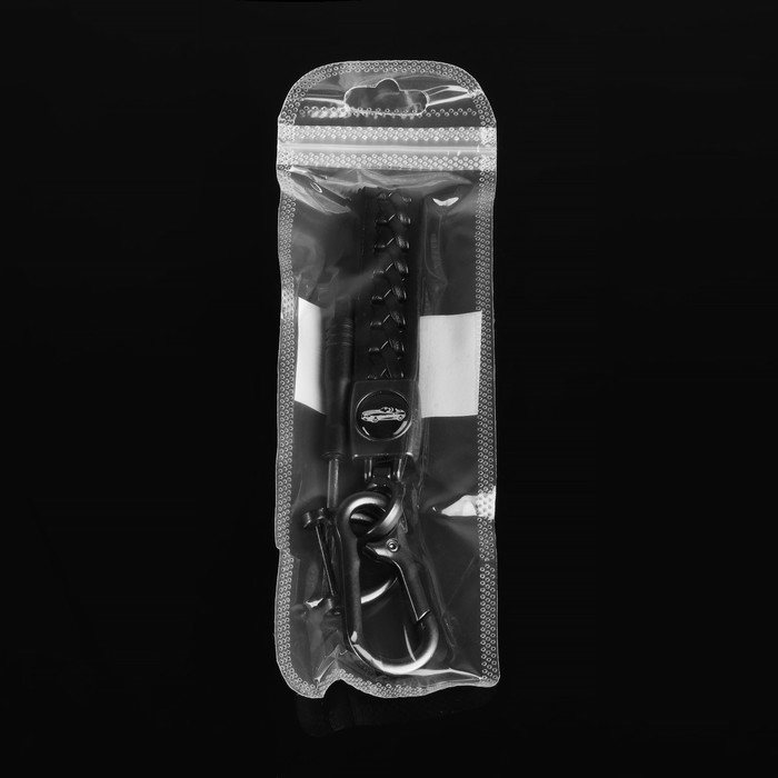 Брелок для ключей, петля кожа PU с карабином, кожа PU черный Брелок для ключей, петля кожа PU с карабином, кожа PU черный