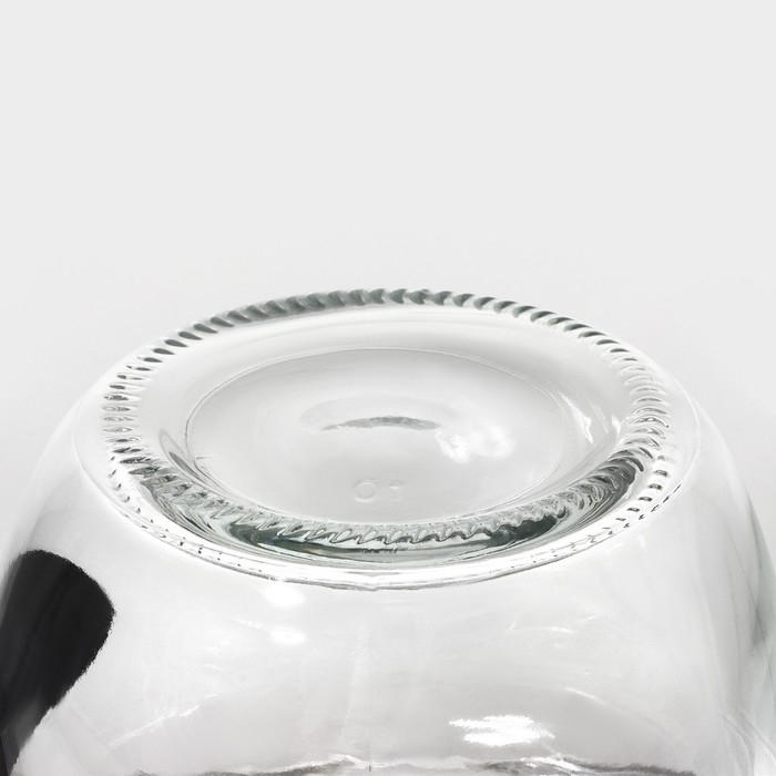 Банка стеклянная для хранения сыпучих продуктов с местом под надпись Доляна &laquo;Мио&raquo;, 600 мл, 10,5&times;14 см