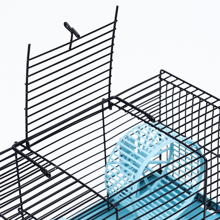 Клетка-мини для грызунов Клетка-мини для грызунов "Пижон" №2, укомплектованная, 27 х 15 х 16 см, бирюзовая