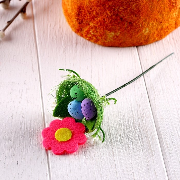 Декор на палочке &laquo;Гнездо&raquo; МИКС