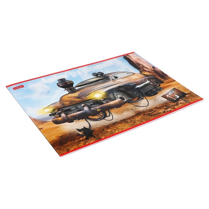 Альбом для рисования A4, 16 листов "Дизельпанк", обложка мелованный картон, блок 100 г/м2, МИКС