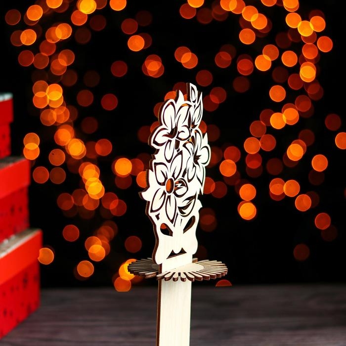 Салфетница деревянная «Букет с бантом», 25×13×13 см Салфетница деревянная «Букет с бантом», 25×13×13 см