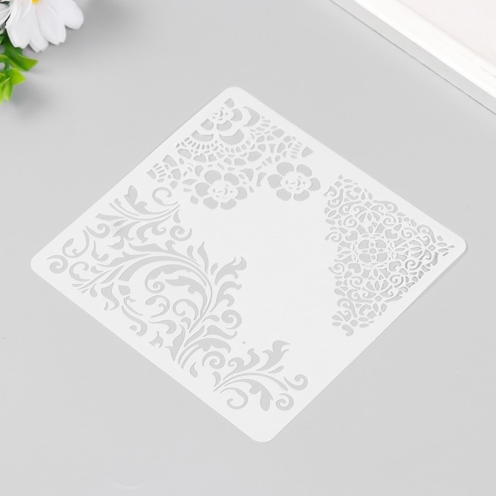 Трафарет пластик Трафарет пластик "Ассорти узоров" 13х13 см