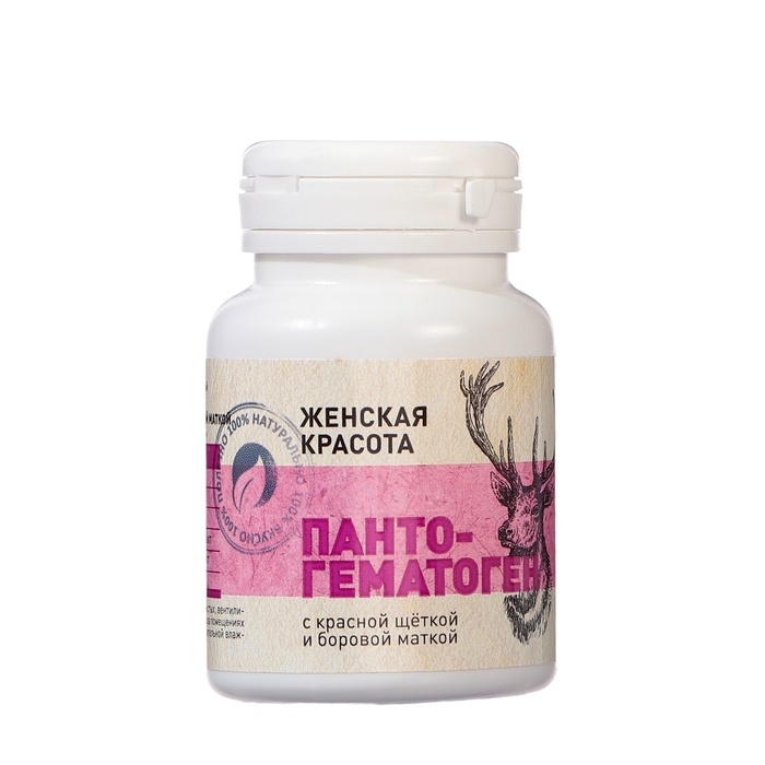 Пантогнматоген «Женская красота» с красной щёткой и боровой маткой, 30 капсул по 500 мг Пантогнматоген «Женская красота» с красной щёткой и боровой маткой, 30 капсул по 500 мг