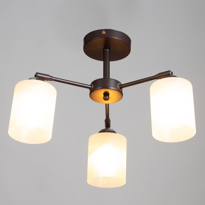 Люстра Люстра "Исла" 3х60Вт Е27 Коричневый 48х48х22см