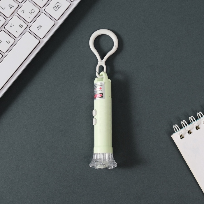 Указка лазерная+фонарик Указка лазерная+фонарик "Зелёная" 3 режима светит, мигает, лазер LR44х3 шт 3х3х9 см