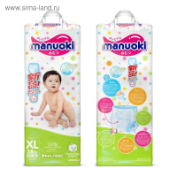 Подгузники-трусики Manuoki XL, 12+ кг, 38 шт