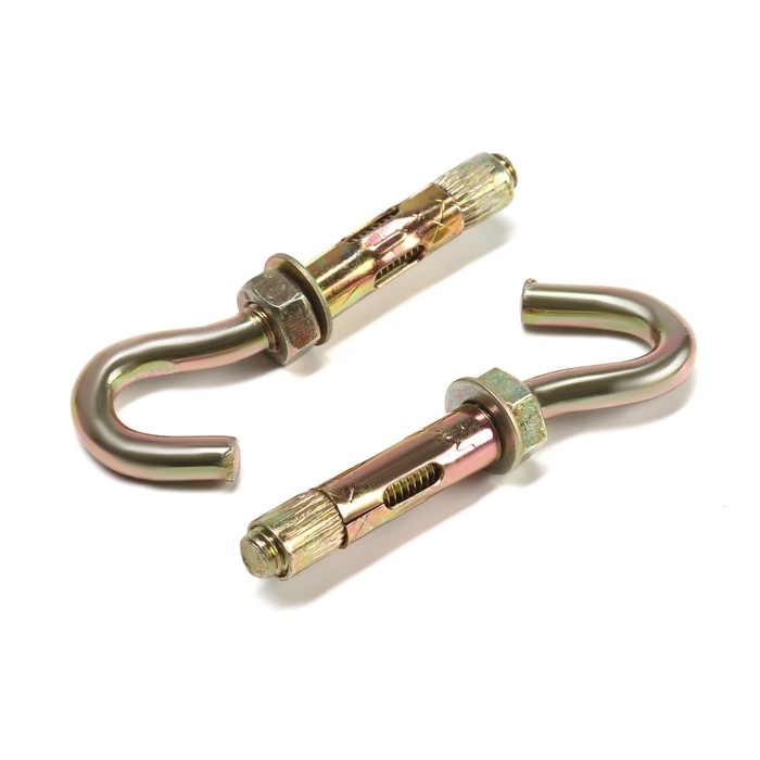 Анкерный болт, с крюком, оцинкованный, 10х50 мм, 55 шт Анкерный болт, с крюком, оцинкованный, 10х50 мм, 55 шт