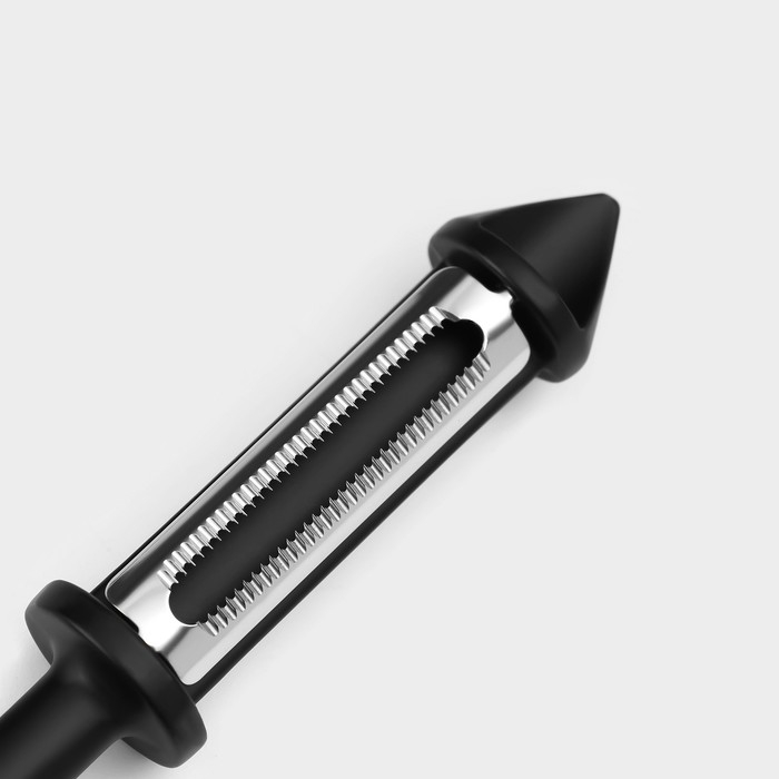 Овощечистка Magistro Vantablack, 18,5×2 см, многофункциональная, цвет чёрный Овощечистка Magistro Vantablack, 18,5×2 см, многофункциональная, цвет чёрный
