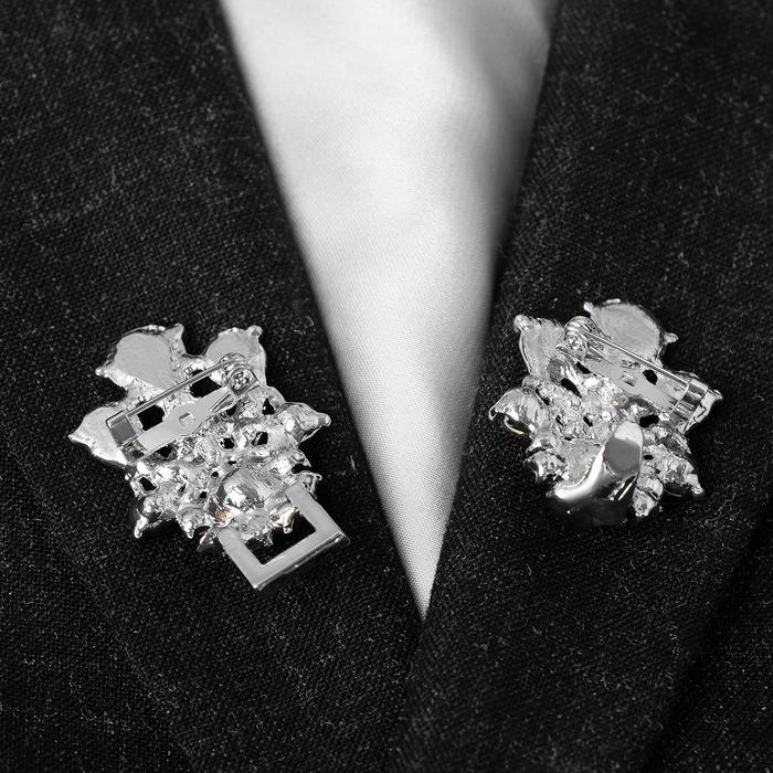 Зажим для кардигана «Барокко», цвет серый в серебре Зажим для кардигана «Барокко», цвет серый в серебре