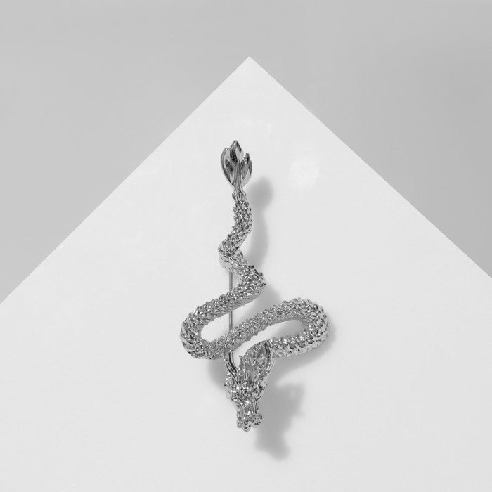 Брошь «Дракон», цвет серебро Брошь «Дракон», цвет серебро