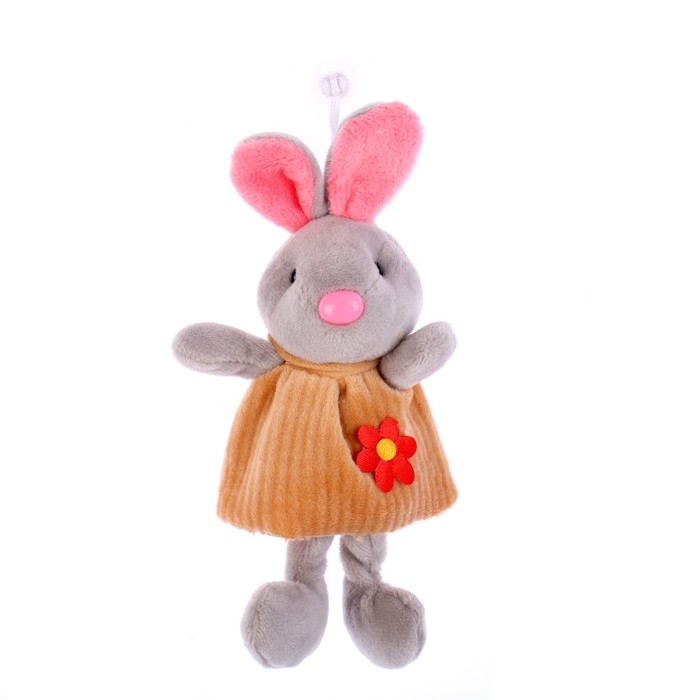Мягкая игрушка «Зайка в платье», на приоске, цвета МИКС Мягкая игрушка «Зайка в платье», на приоске, цвета МИКС