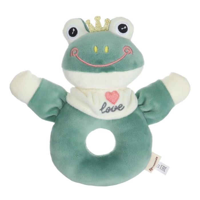 Погремушка мягкая на кольце «Лягушастик», Крошка Я Погремушка мягкая на кольце «Лягушастик», Крошка Я