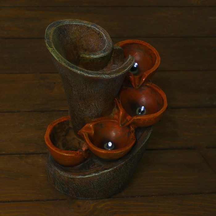 Фонтан "Люпин" чаши, 18,5х18х24 см (с подсветкой)