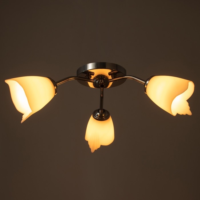 Люстра Оникс 3х15Вт E27 хром 50х50х15см BayerLux Люстра Оникс 3х15Вт E27 хром 50х50х15см BayerLux